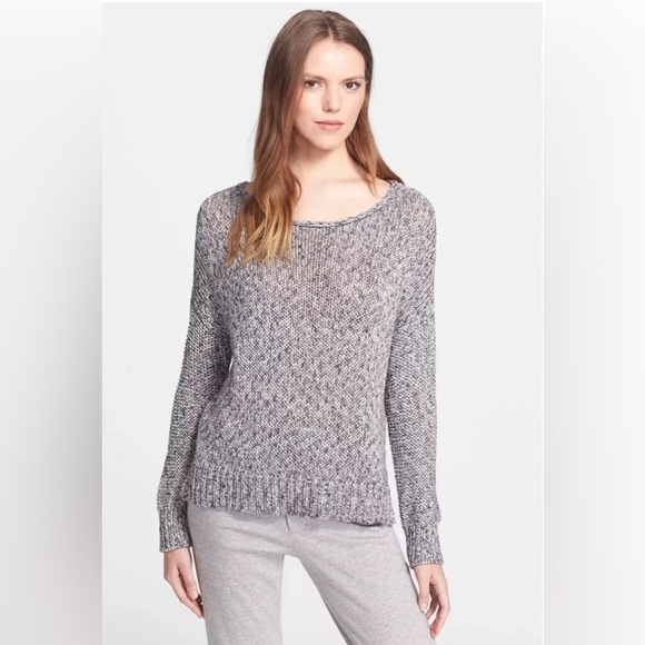 Vince Marled Gray Chunky Knit Sweater - Picture 1 of 8